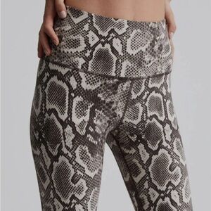 Varley Let's Go High Rise Leggings - Brown Snake Print
